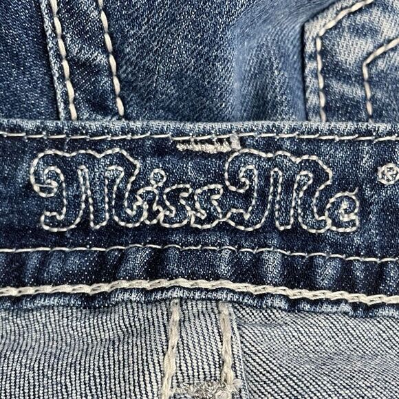 Miss Me Y2K Ankle Skinny Bling Rhinestone Rhinestone Medium Wash Jeans Size 28 - Picture 7 of 11